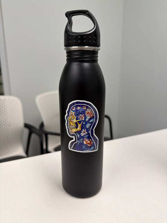 The Floral Skull Sticker