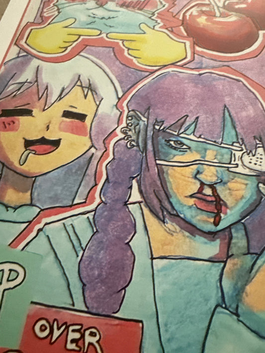 Bleep Over Stress Art Print