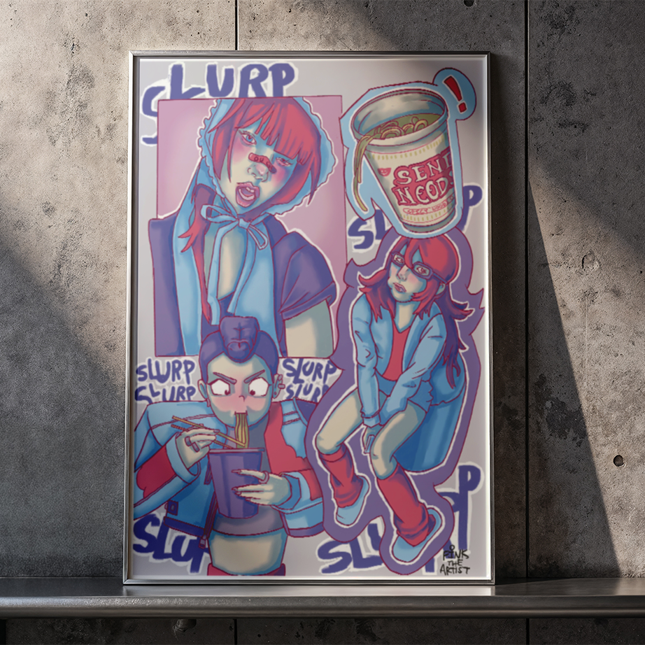 Slurp Slurp Art Print